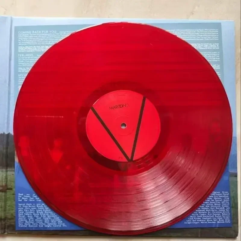 Фото Совершенно новый оригинальный виниловый альбом Maroon 5 V Red Magic Red №3