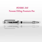 Перьевая ручка PENBBS 268 с вакуумным наполнением, иридий EFFM Nib 0,380,50,7 мм, полностью прозрачная, модная офисная подарочная ручка для письма, набор