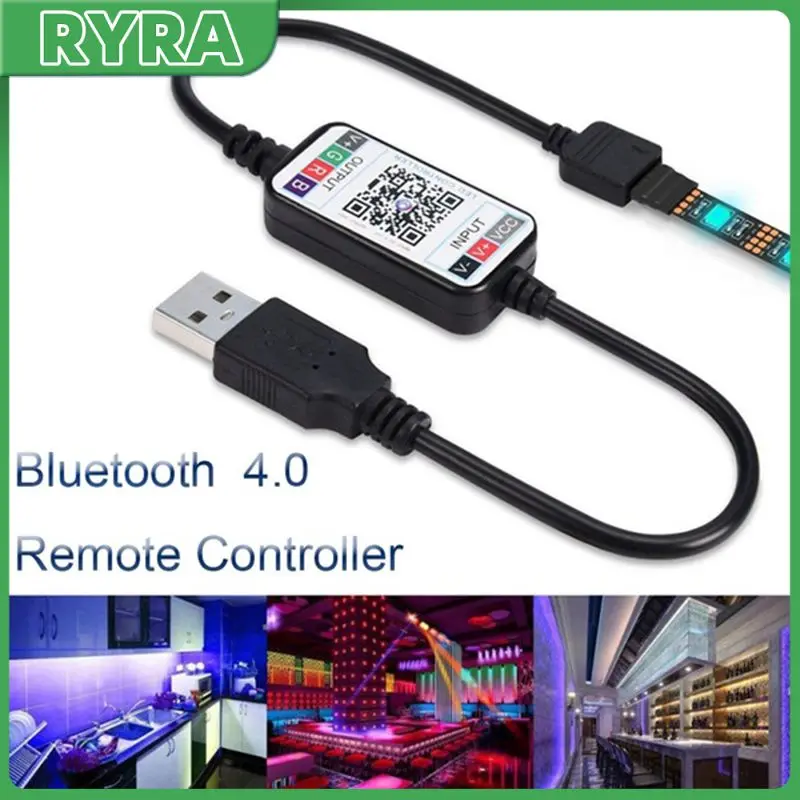 

Dimmer Adjust Brightness Led Strip Light Controller Smart Phone Control Rgb Dimmer 5-24v Mini Wireless Rgb Led Strip Light