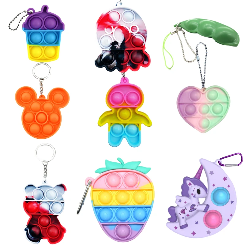 

Новые популярные игрушки-антистресс, простой Спиннер с пузырьками, пузырьковый Спиннер, цепочка для ключей, антистресс, рождественские игр...