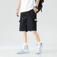 shorts mens summer trend loose beach pants casual sports five point pants large size ins hong kong style overalls pants men