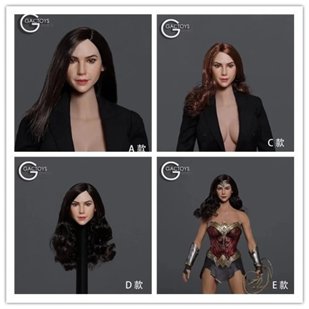 

1/6 Gal Gadot Head Sculpt 1/6 Scale Female Dolls Star Planted Hair Soldier Fit 12'' PHicen TBleague Action Figure Body Model