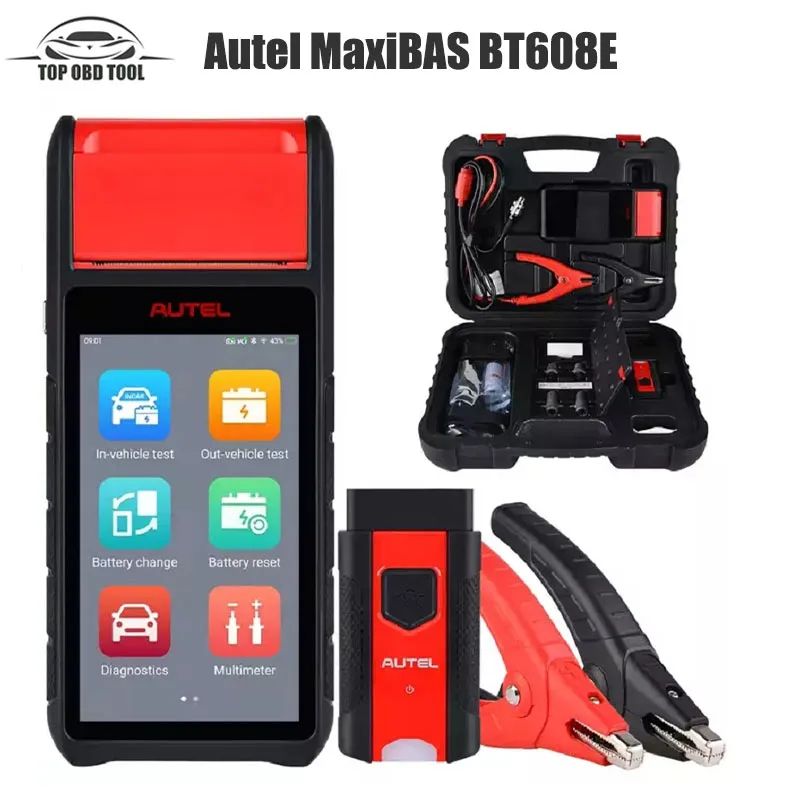 

Autel MaxiBAS BT608E Battery Tester OBD2 Scanner 12V 100 3000CCA Battery Tester All System Diagnostic Tool Free Update PK BT506