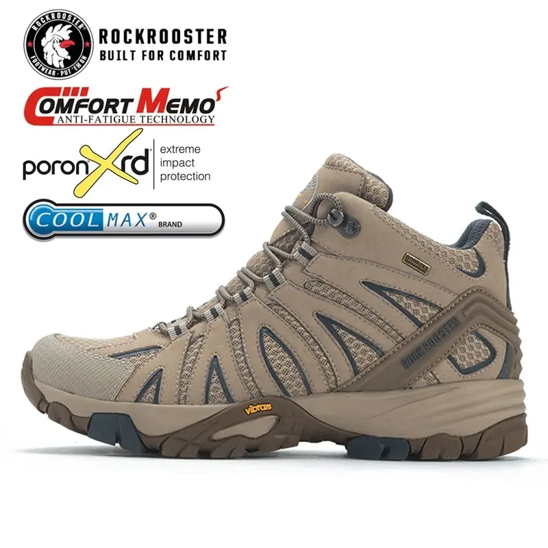 ROCKROOSTER Vibram/походная обувь с резиновой подошвой; Мужские водонепроницаемые охотничьи сапоги; Тактические военные ботинки; Кроссовки с защит...