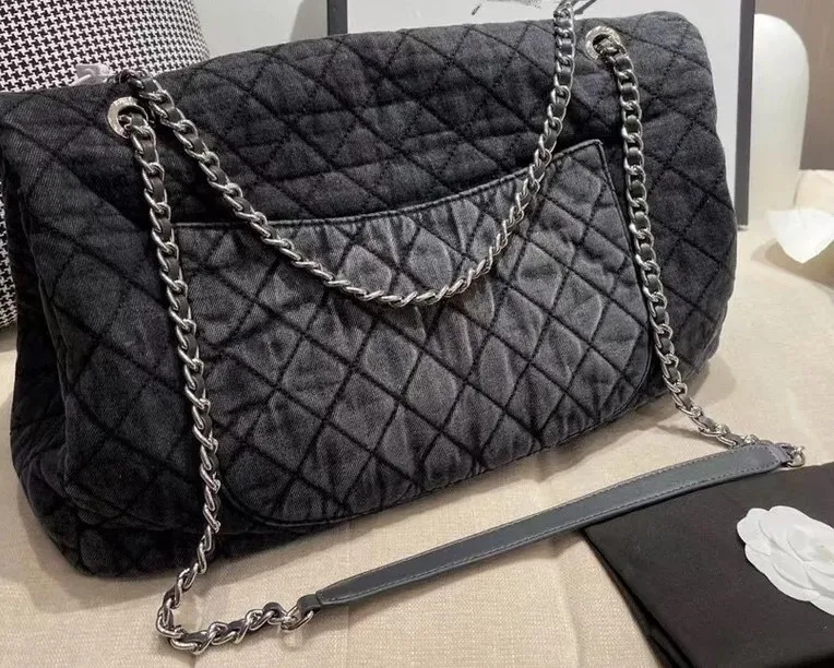 

Женская джинсовая сумка с цепочкой, 36 см