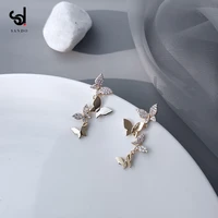 super xiansen is fairy butterfly earring 2022 new tide earrings pure silver south korea temperament net red earrings female
