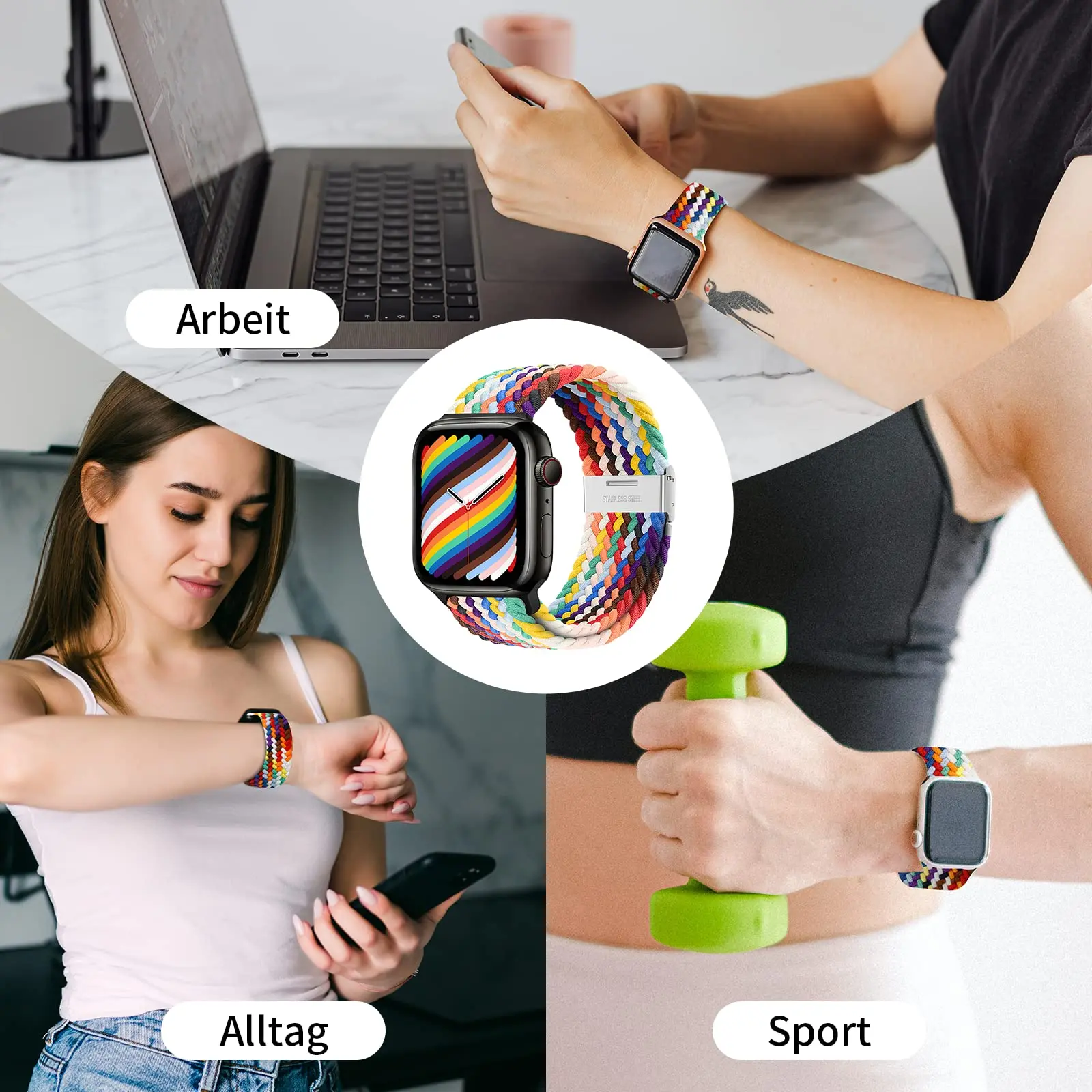 Чехол и ремешок для Apple watch band 45 мм 44 40 41 42 38 Эластичный гибкий соло iWatch Series 3 4 5 se 6 7 |