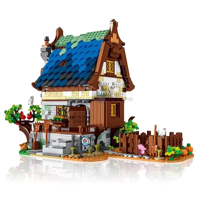 

Urge 50104 Ideas The Medieval Town Water Mill Moc Modular Building Blocks City Street View Retro Brick Set Toy Kid Gifts 21325