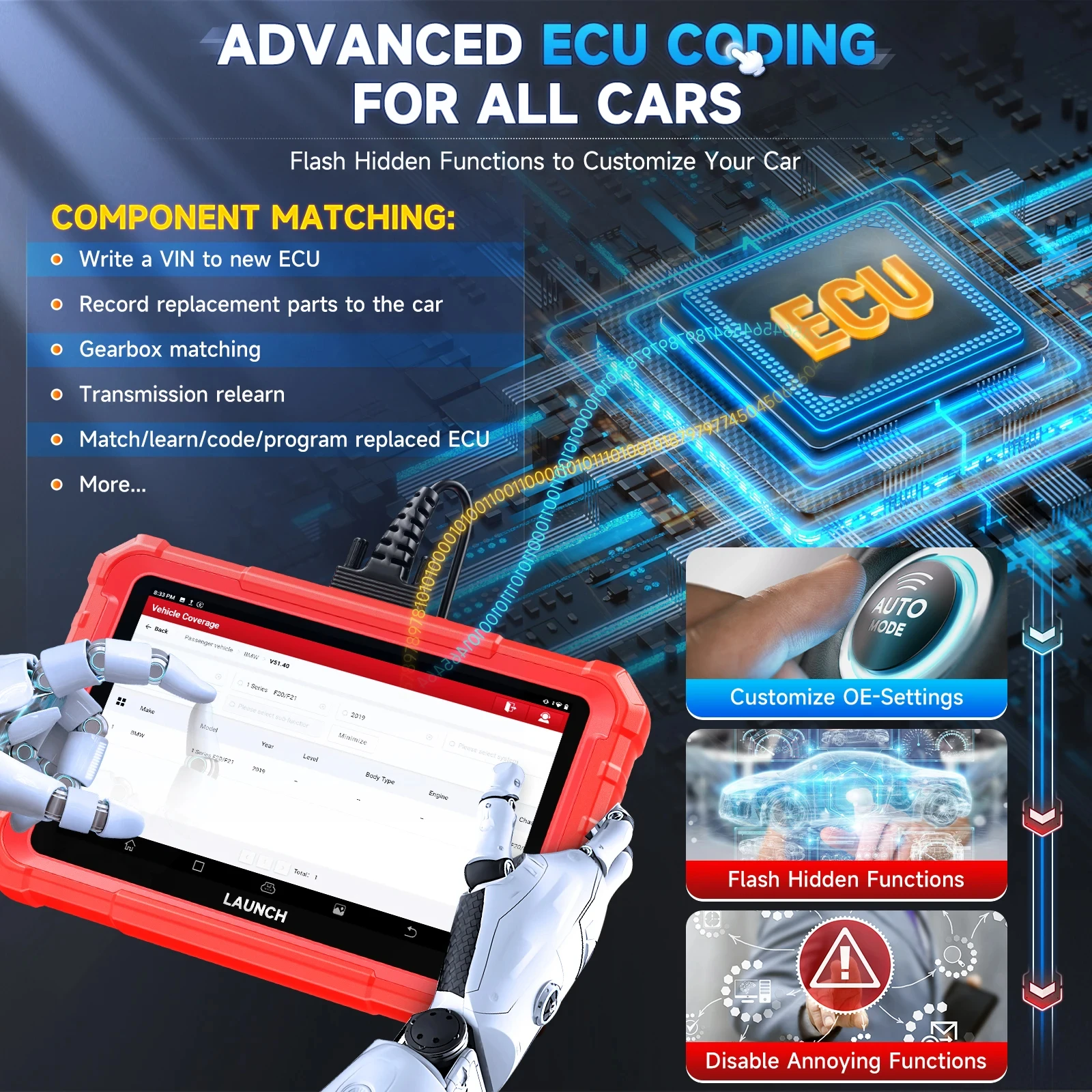 Запуск X431 PRO STAR Полная система Двунаправленный диагностический сканер OBD2 CAN FD DoIP