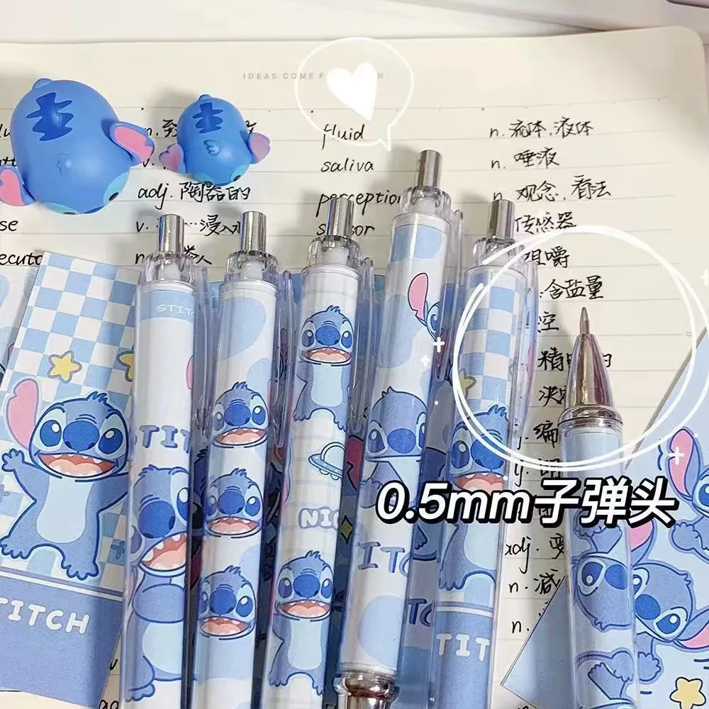 Гелевая ручка Disney Stitch аниме Lilo & 0 5 черные чернила для подписи офисные школьные