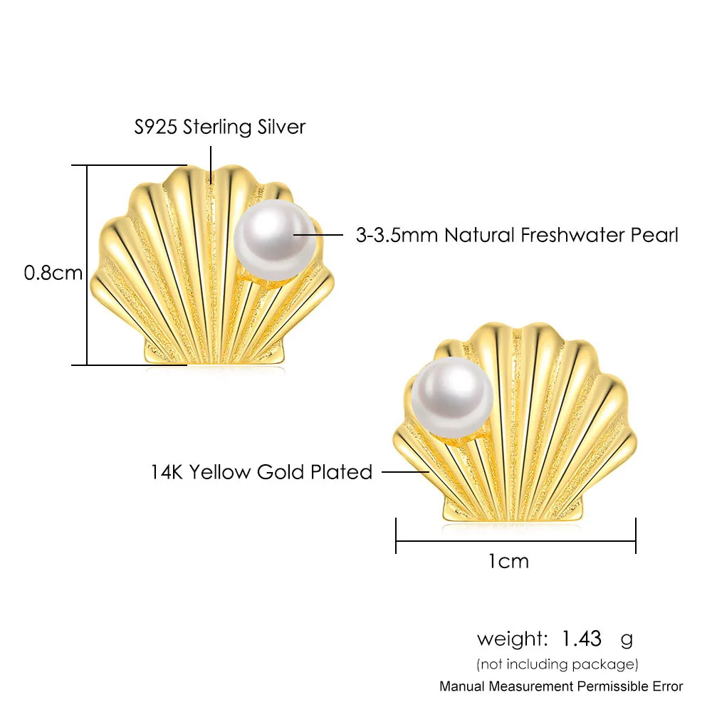 Серьги-гвоздики женские из серебра 925 пробы с натуральным жемчугом