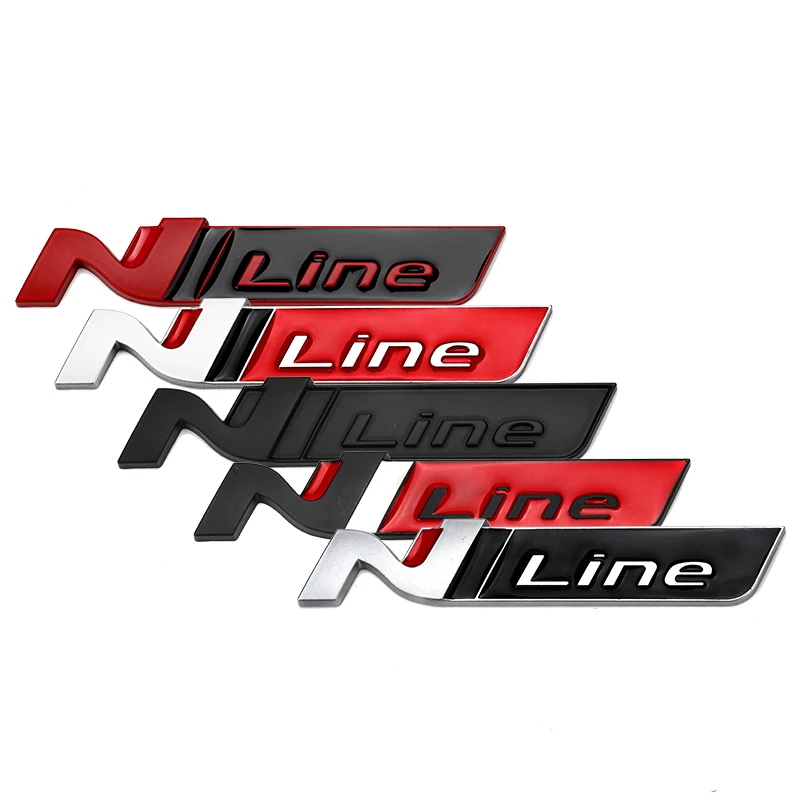 Металлическая Автомобильная наклейка N Line значок эмблема Передняя решетка для