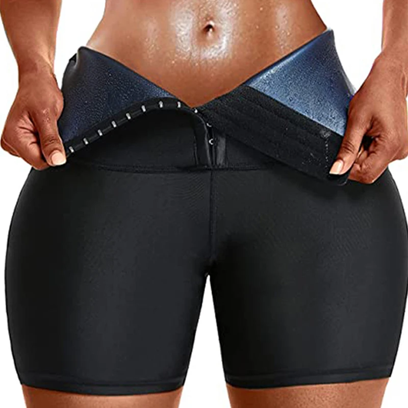 Women Hot Thermo Pants Sauna Shorts Sweat Capris Compression Slimming Tummy Control Body Shaper Weight Loss High Waist Trainer