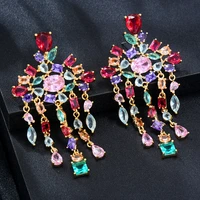 kellybola new original colorful dangle earrings for women wedding holiday party occasion shiny luxury jewelry high quality