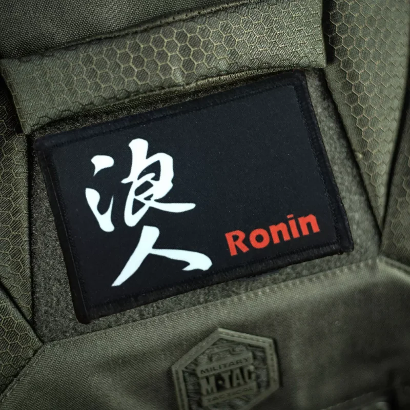 Ronin нашивки с крючками и петлями забавная одежда нашивка для морального духа