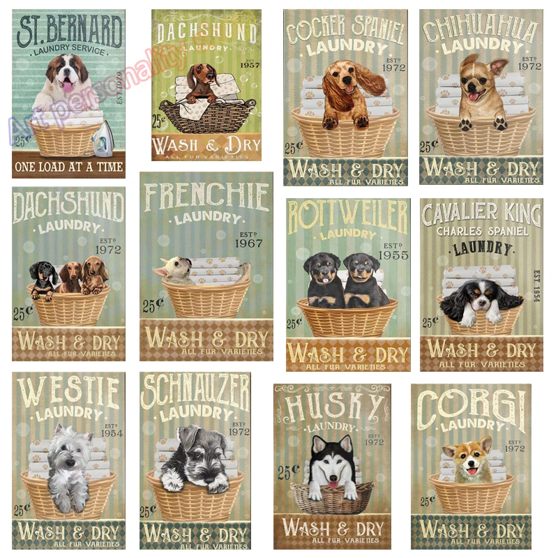 Винтажный металлический жестяной знак в виде собаки, подарок для любителей французского бульдога, постер на год, фотография собаки в ванной комнате, домашний декор, 8x12 дюймов