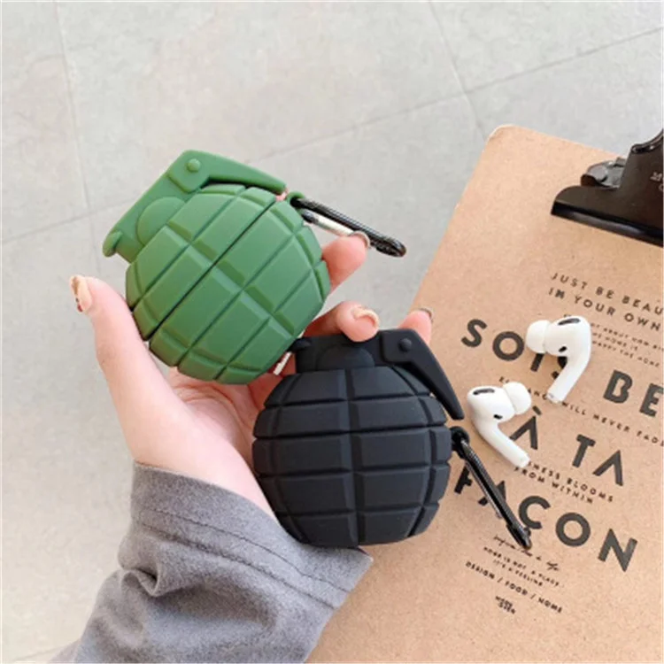 

Creative funny grenade airplads Pro for Apple 2 /3 generation wireless Bluetooth headset cover silicone stereo shell is suitable