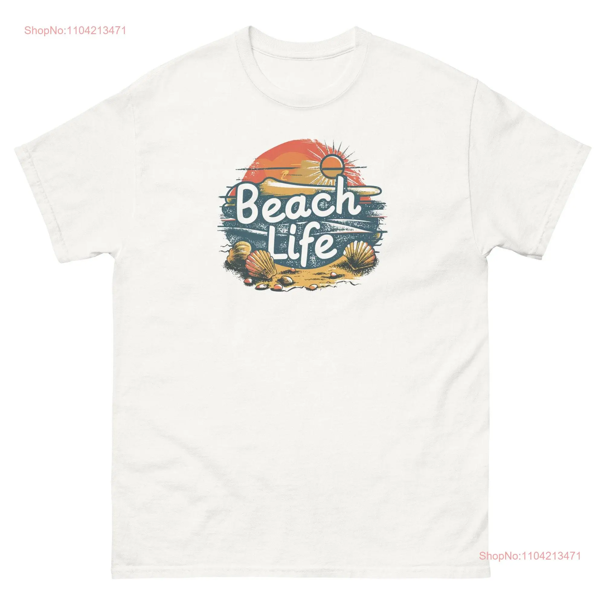 Beach Life T Shirt Ocean Waves Coastal Summer Vibes Tropical Vacation long or short sleeves