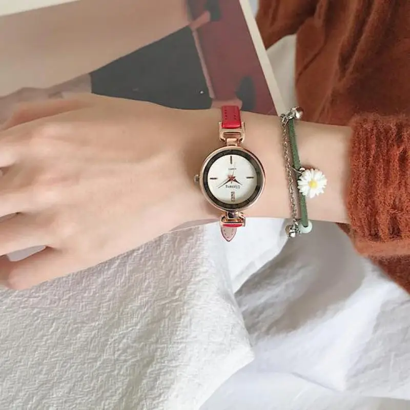 

Fashion Luxury Simple Dial Brand Casual Exquisite Leather Belt Watches With Fashionable Style Quartz Wrist Watch for Ladies