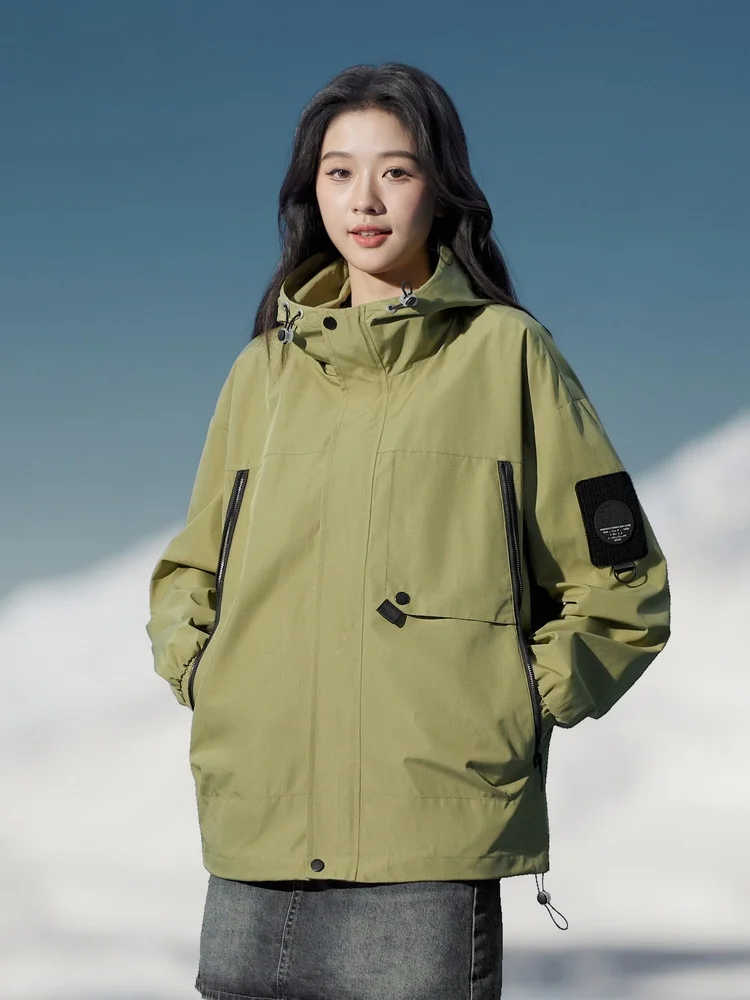 La Chabell Puella Jacket Outerwear Women clothes Fashion Loose Hood Waterproof Casual Cargo Top