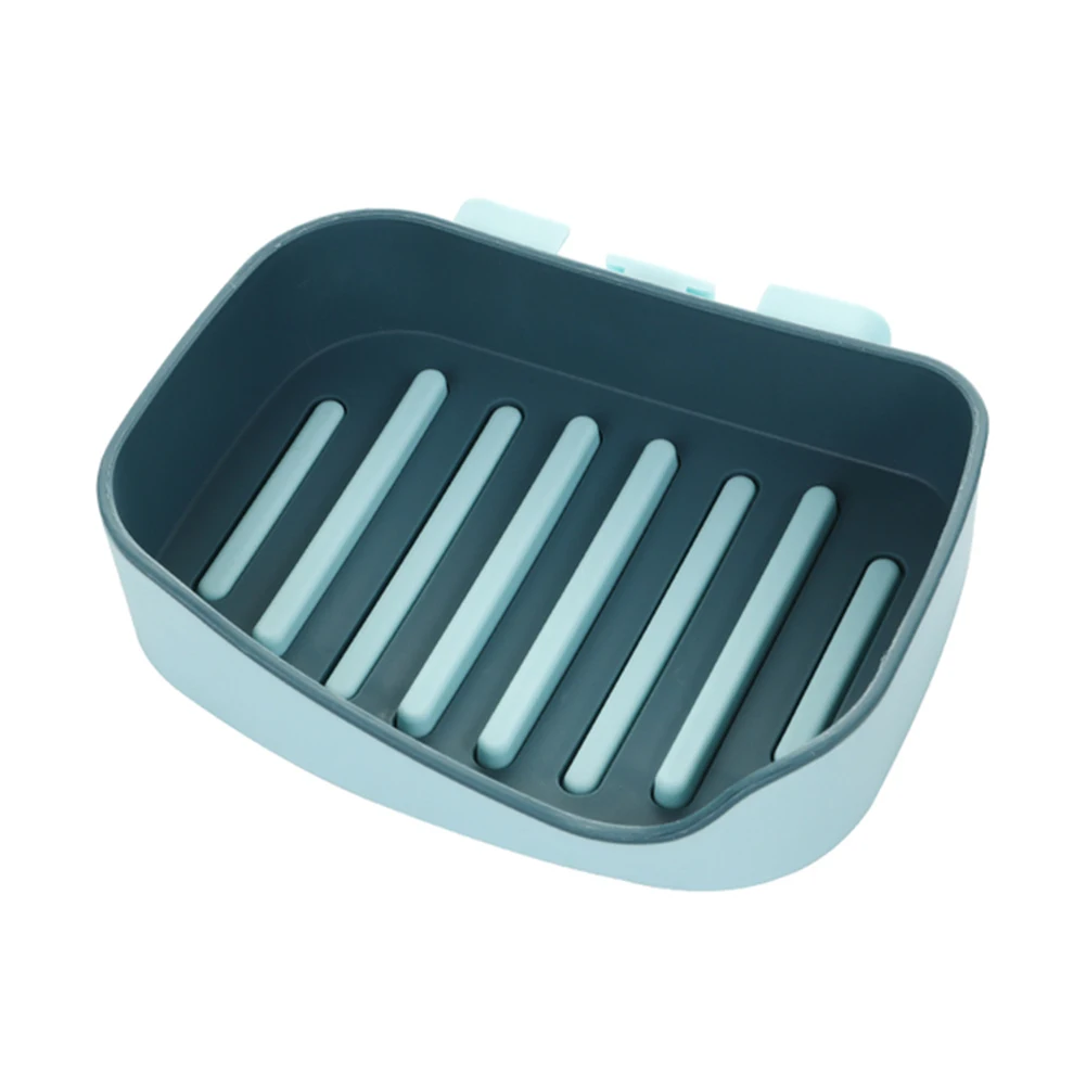 

Tray Soap Dish 13cm*10cm*3cm Bathroom Easy Clean Indoor Sink Slotted Design Sponge Holder Strong Stick Suction