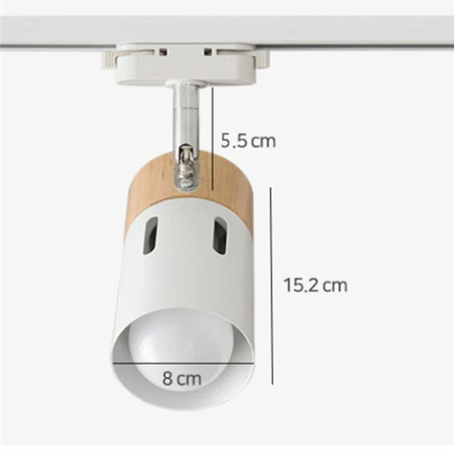 1 шт. Скандинавская деревянная светодиодная дорожка лампа E27 домашний потолочный