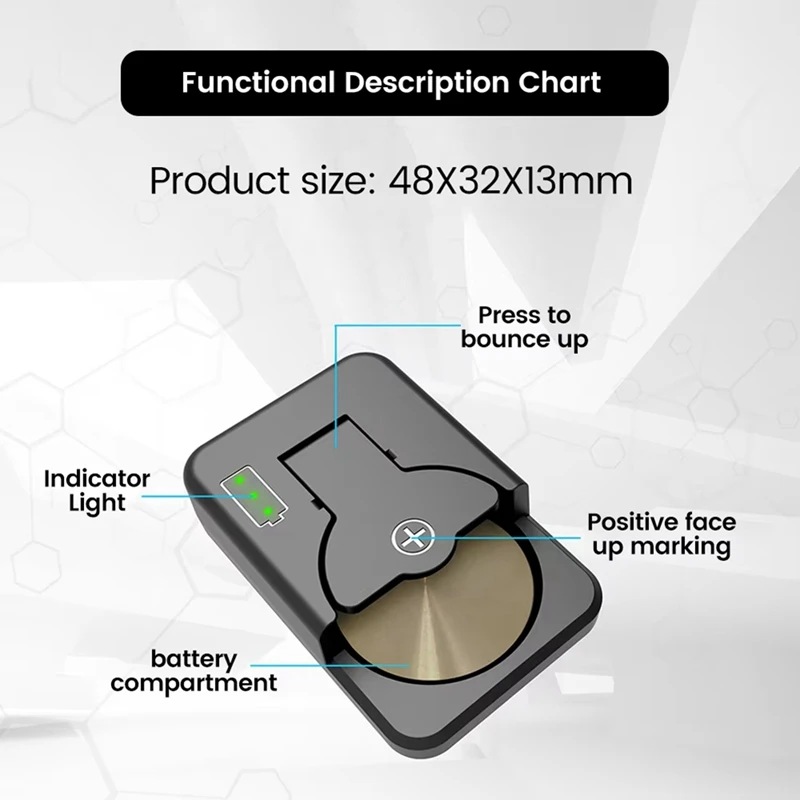 Зарядное устройство с кнопками USB C для LIR1025/1220/1254/1620/1632/2016/2025/2032/2430 зарядное