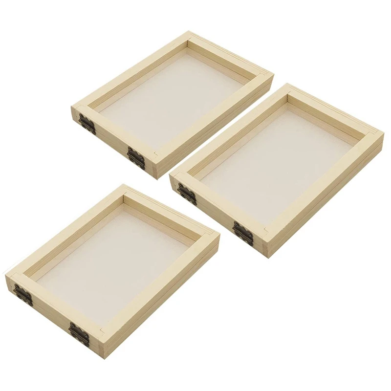 

LJL-3-Piece Paper Making Kit Mould Screen Frame, DIY Craft Gift, Handcraft , Recycling, Paper Art, For Kids Adults