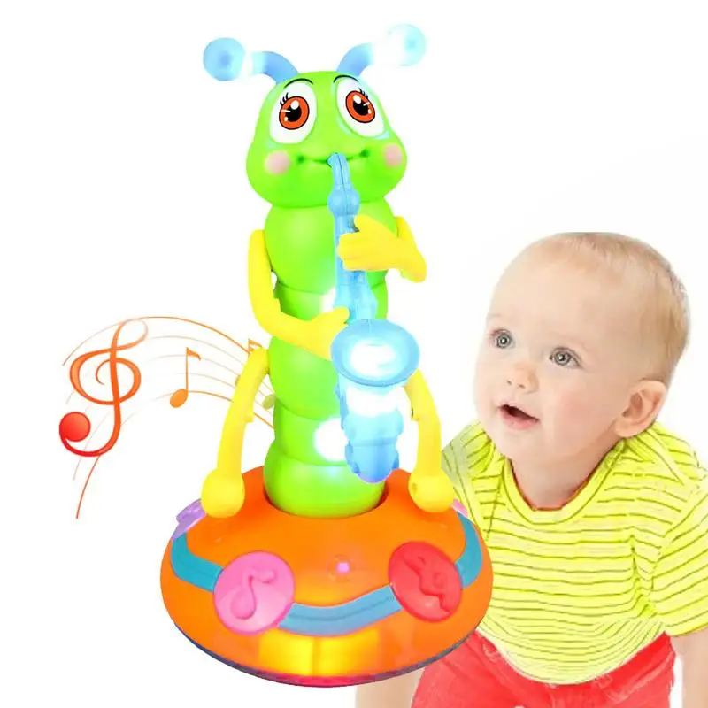 

Танцевальная игрушка, Электрический саксофон, милая танцевальная игрушка, красочная милая креативная электрическая гусеница, танцевальная игрушка на Рождество