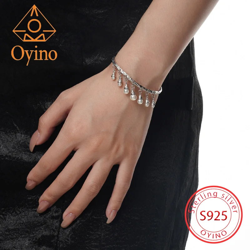 

Oyino новый Этнический стиль S925 Стерлинговое серебро браслет с кисточками женский браслет