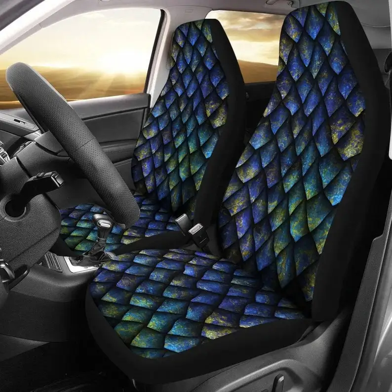 

2 front Dragonskin Car Seat Covers For Vehicle, Dragon Seat Covers For Car For Women, Car Seat Cover, Car Accessories, Boho Car