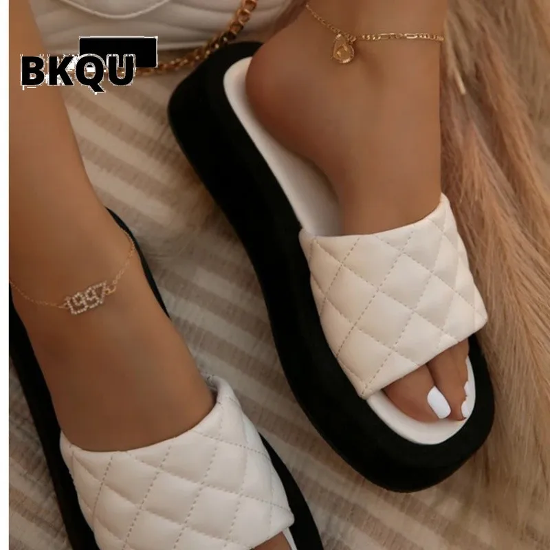 

Spring Autumn Women Fashion Sandals Lady Slippers Open Toe Wedges Platform Casual Flip Flops Leather Slides Outdoor Summer Shoes