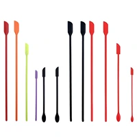 mini silicone spatula double end silicone spatula with spoon durable mini spatula lotion stirrer for food bottles beauty
