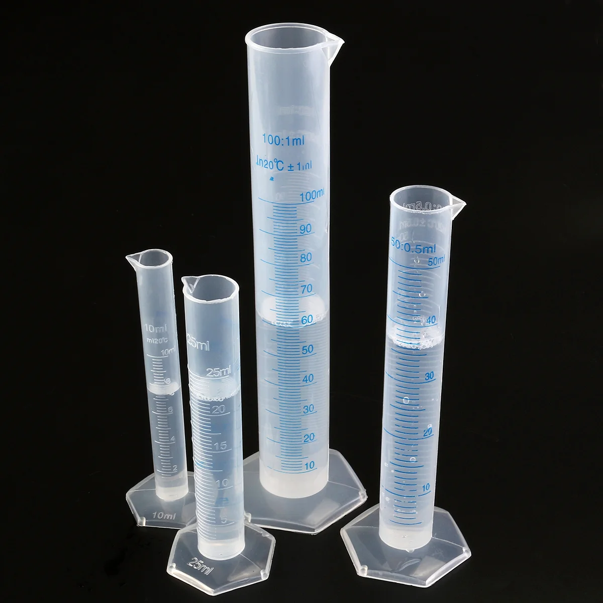 

Measuring Cylinder Graduated Cylinder Test Tube Set of 4, Graduated Cylinder Set 10, 25, 50, 100ml