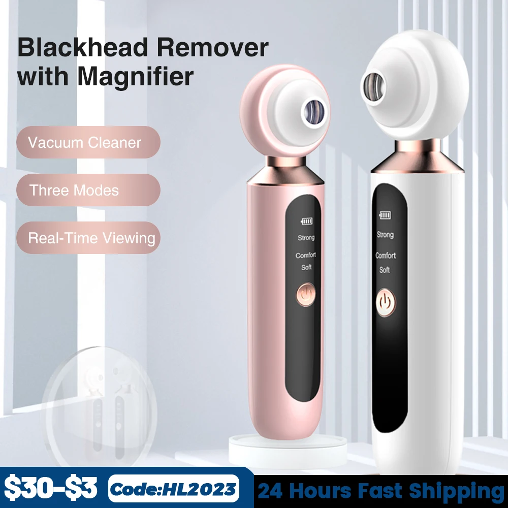 

Visual Blackhead Remover Vacuum Pore Cleaner Acne Remover Electric Heating Nose Face Deep Cleansing WIFI Microscope Camera