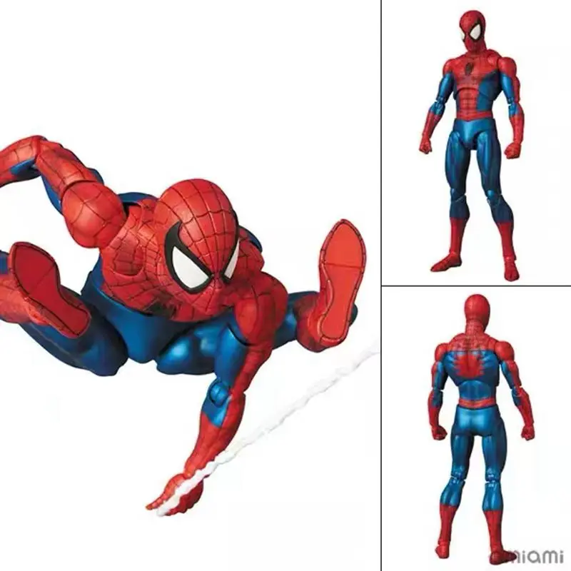In Stock Original Medicom MAFEX 075 THE AMAZING SPIDER-MAN Marvel Spiderman Action Figure Collectible Model Kids