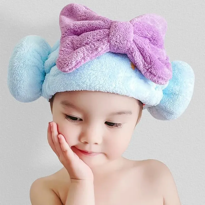 Аниме Мой маленький пони детская шапочка для сушки волос с бантом портативная