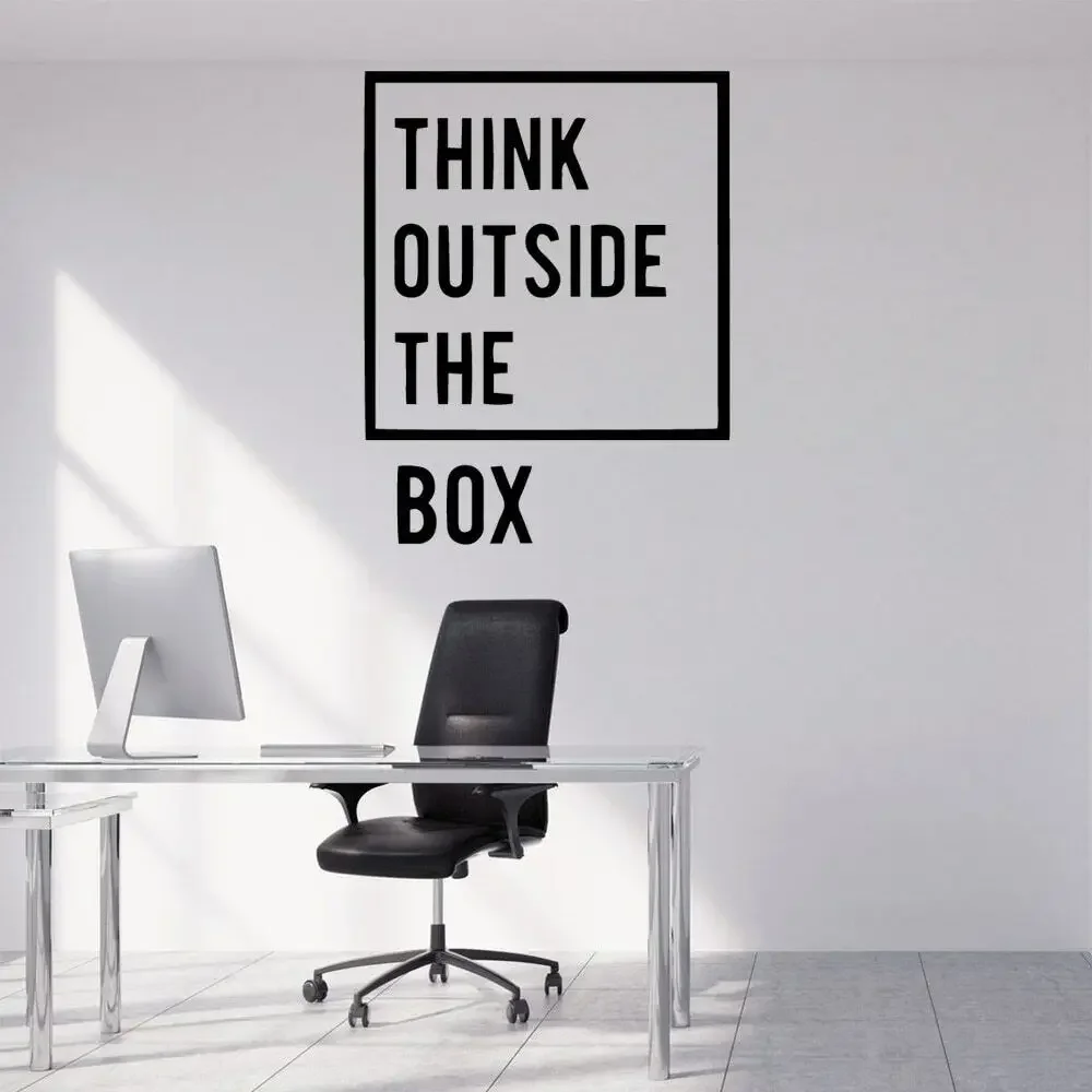 Наклейка на стену Think Outside The Box для детской комнаты наклейки стены из ПВХ наклейка