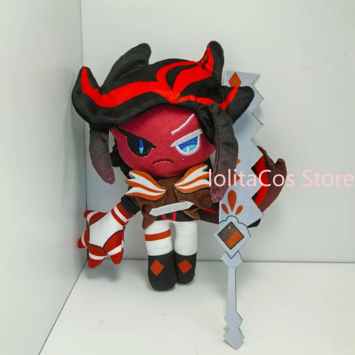 Плюшевая кукла Cookie Run: Kingdom Red Velvet Cookie Hollyberry Cookie, 25 см, в стиле каваи, аниме, мягкая игрушка, подарок на день рождения, Рождество (art.: 3920dbebc24ce) - 3920dbebc24ce