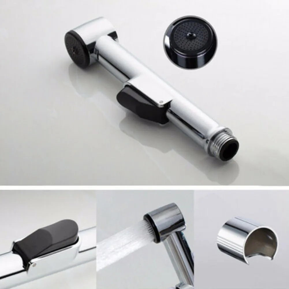

ABS Material Silver Hand Held Spray Shower Nozzle Bidets Bathroom Wash Basin Cleaning Watering Grass With Mounting Bracket