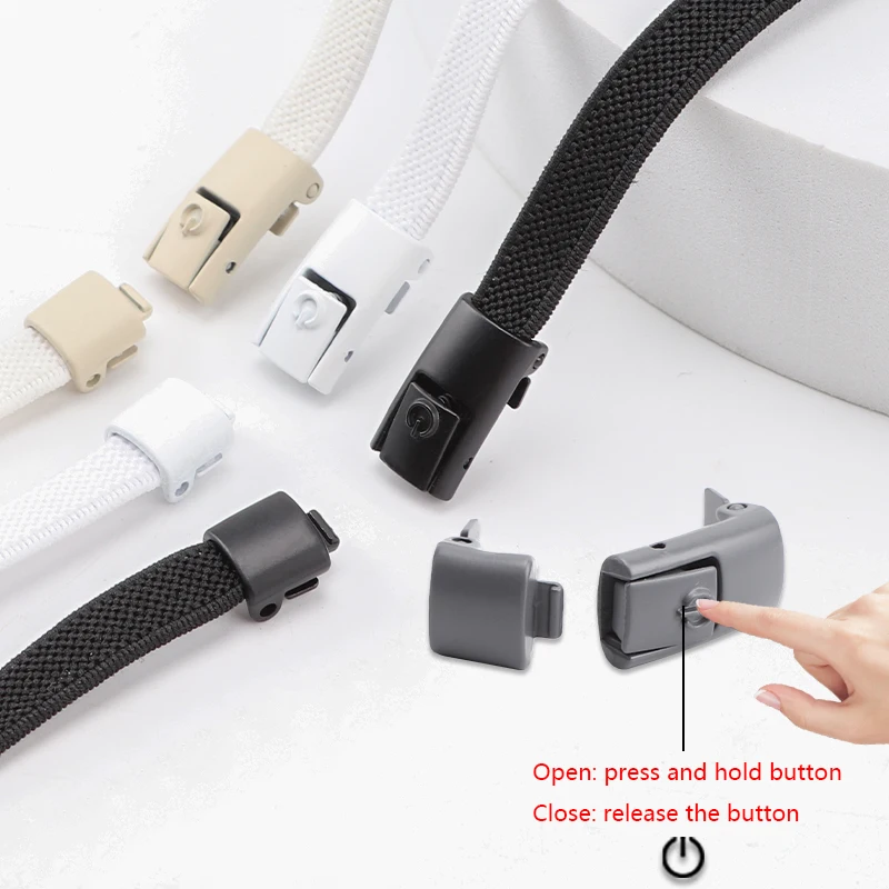 Шнурки без завязок, шнурки с замком, без завязок, эластичные шнурки, кроссовки для детей и взрослых, расширенные плоские шнурки 8 мм для обуви