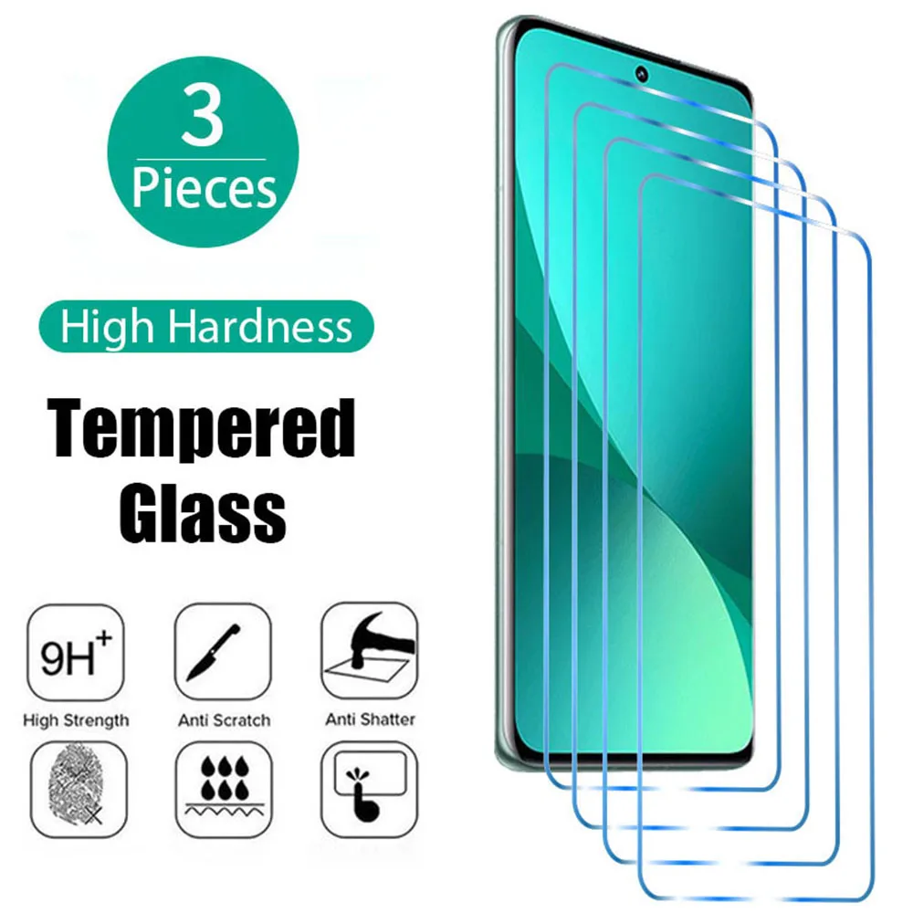 

3PCS HD Clear Tempered Glass on for Realme 7 6 5 5i 5S 6i 6S 7i C21 C15 C3 C11 X2 XT Protective Screen Protectors Glass Film