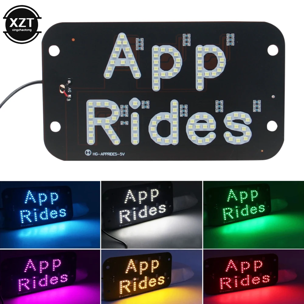 

1PC for APP Rides Car Sign Rideshare Accessories Auto Windscreen Cab Indicator Lamp LED Taxi Roof Light 5V New Warning Light 5.0