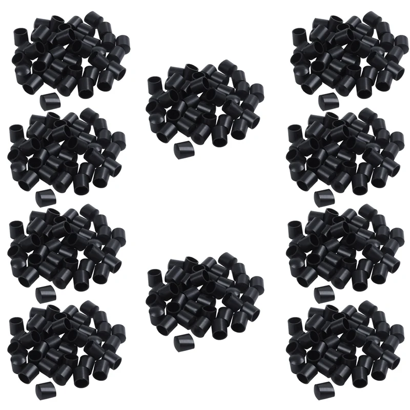 

Rubber Caps 400-Piece Black Rubber Tube Ends 10Mm Round