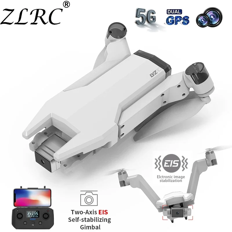 

ZLRC 2022 Новый профессиональный Дрон L100 с двойной HD-камерой EIS двухосевой карданный подвес камера Вертолет Дистанционное управление бесщеточн...