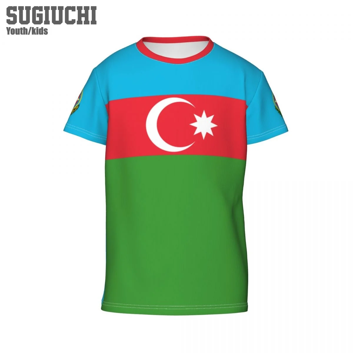 Пользовательское имя номер флаг Азербайджану эмблема 3D футболки для детей