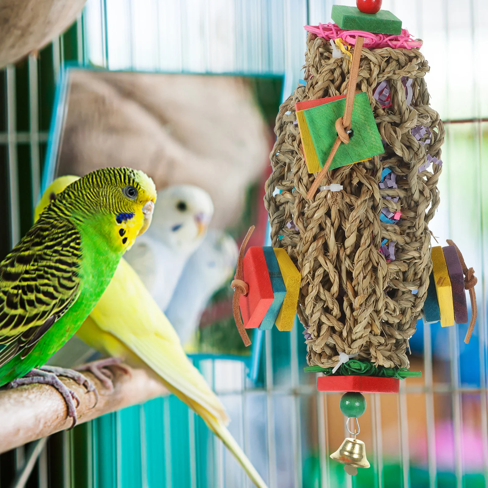 

Parrot Chew Toy Interesting Bird Funny Teething Hanging Plaything Bite-resistant