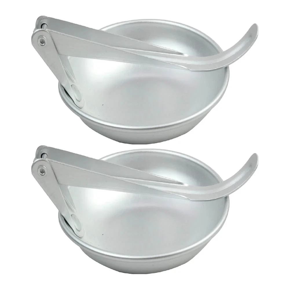

2Pcs Aluminium Alloy Foldable Spoon Outdoor Soup Ladle Portable Cutlery (Silver)