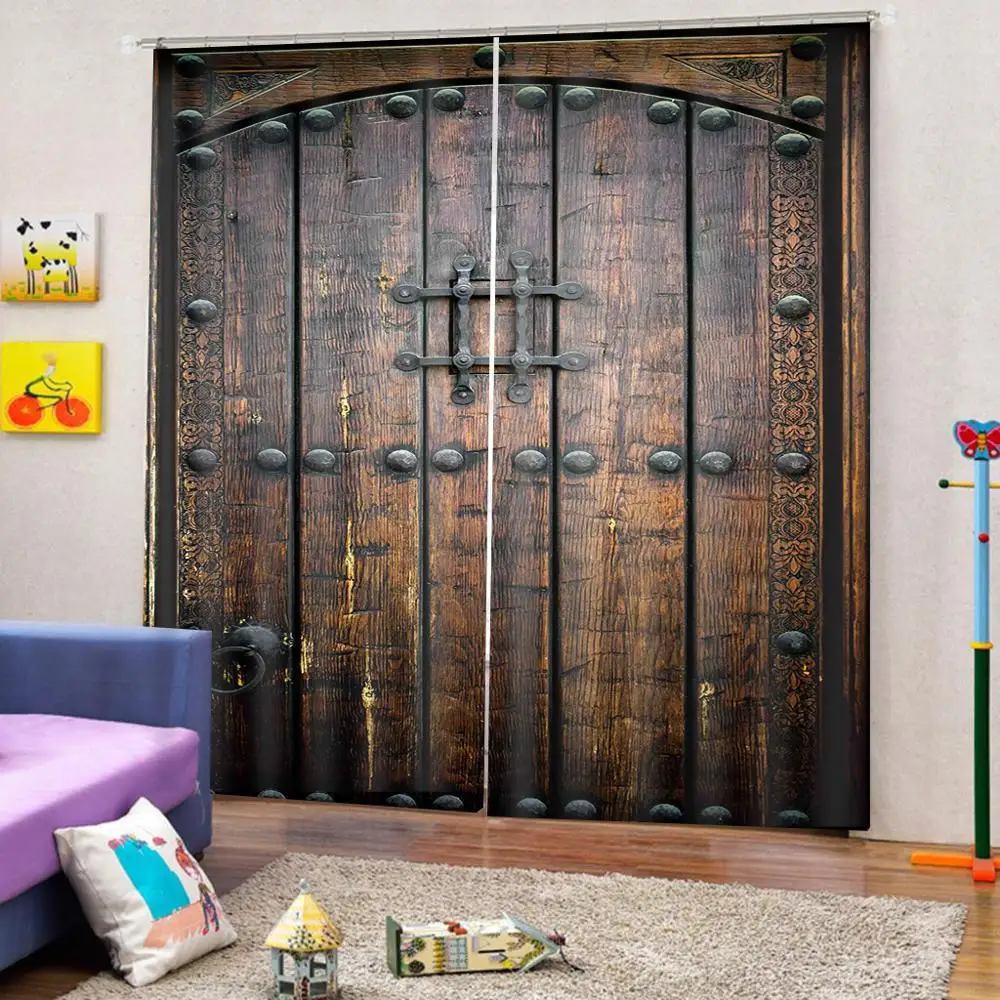 Дверные шторы с бортовым лесом роскошные затемняющие 3D оконные для гостиной