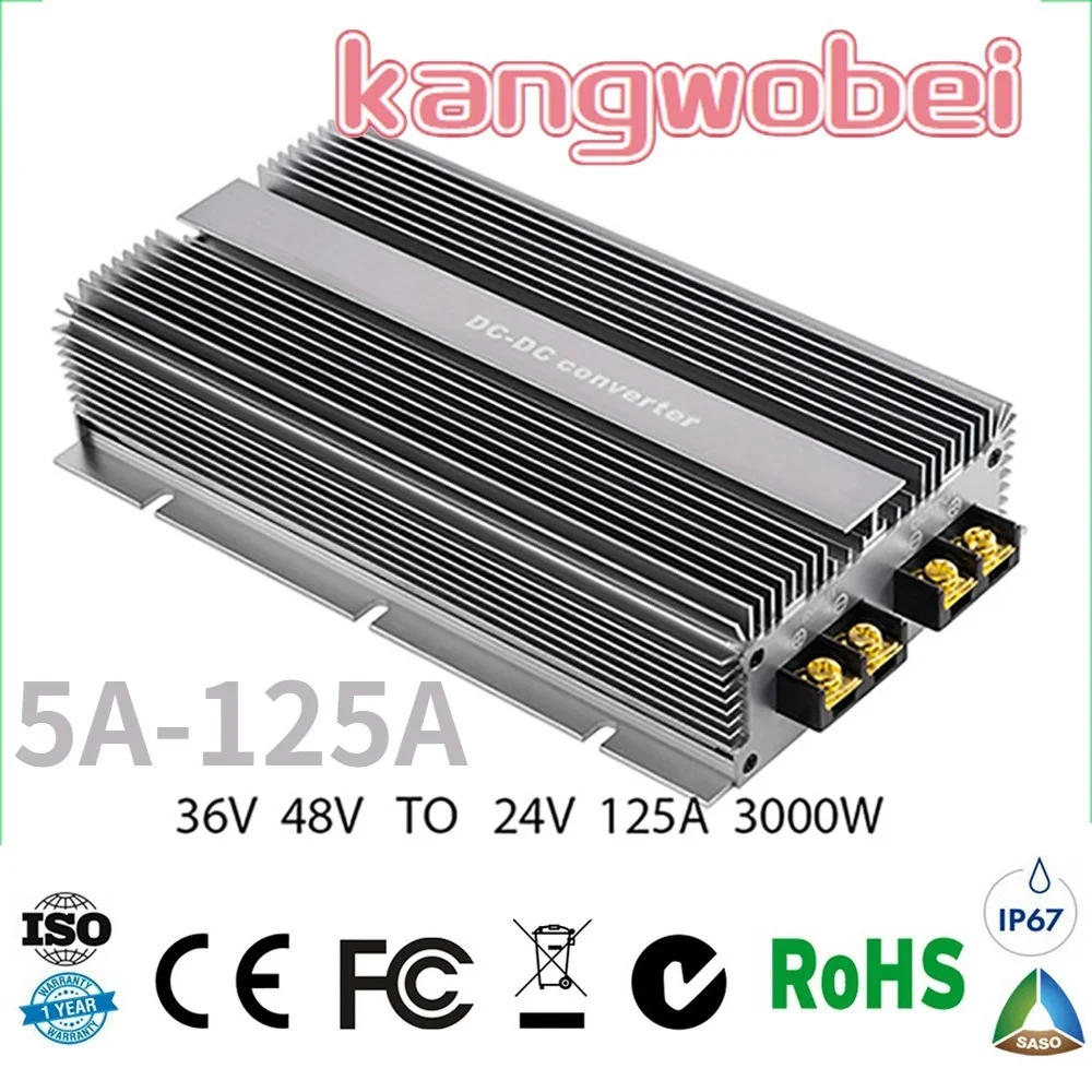 

48V TO 24V 5A 20A 40A 50A 125A DC DC Converter Waterproof Golf Cart Voltage Reducer High Quality For Automotive Step-down module